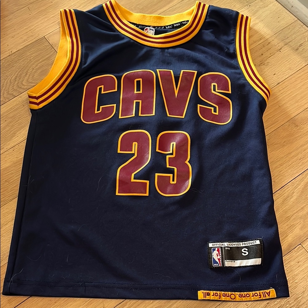 Kids CAVS Basketball Jersey - Navy and Yellow